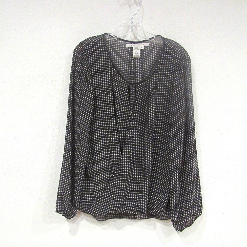 Max Studio Faux Wrap Top